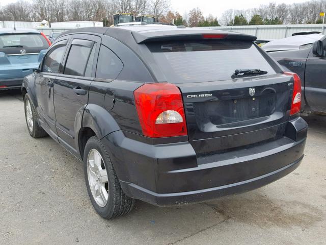 1B3HB48B37D590483 - 2007 DODGE CALIBER SX BLACK photo 3