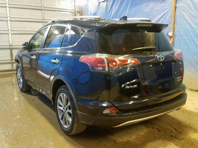 JTMDJREV3JD164215 - 2018 TOYOTA RAV4 HV LI BLUE photo 3