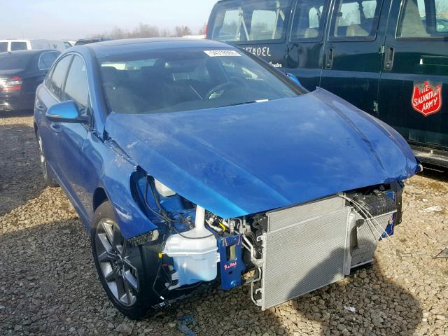 5NPE34AB2JH658914 - 2018 HYUNDAI SONATA SPO BLUE photo 1