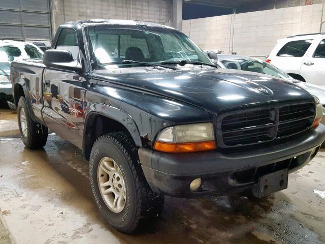 1B7GG26N61S298956 - 2001 DODGE DAKOTA BLACK photo 1