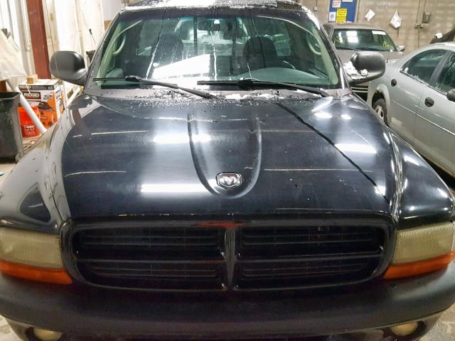 1B7GG26N61S298956 - 2001 DODGE DAKOTA BLACK photo 7