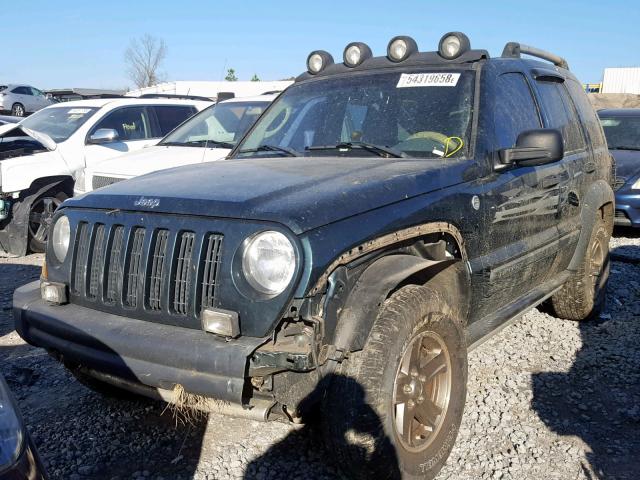 1J4GL38K35W606937 - 2005 JEEP LIBERTY RE GREEN photo 2