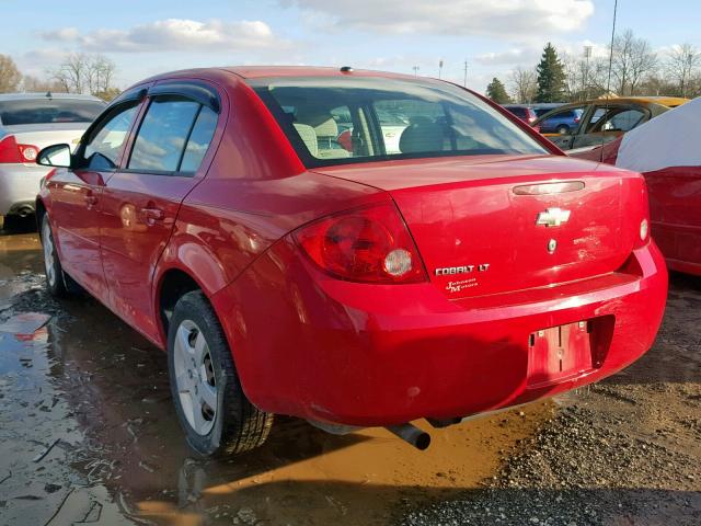 1G1AL58F587193081 - 2008 CHEVROLET COBALT LT RED photo 3