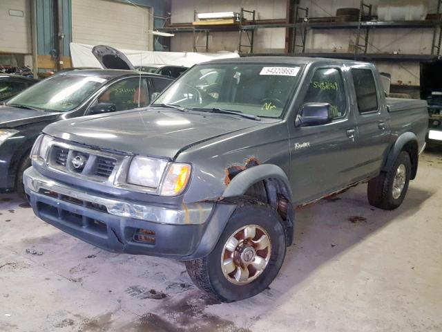 1N6ED27Y7YC309053 - 2000 NISSAN FRONTIER C GRAY photo 2