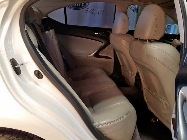 JTHBK262085071025 - 2008 LEXUS IS 250 WHITE photo 6