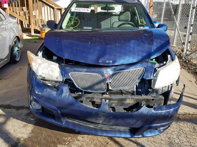 5Y2SL63805Z425063 - 2005 PONTIAC VIBE BLUE photo 9