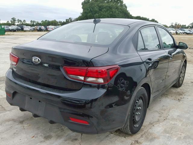 3KPA24AB0JE070208 - 2018 KIA RIO LX BLACK photo 4