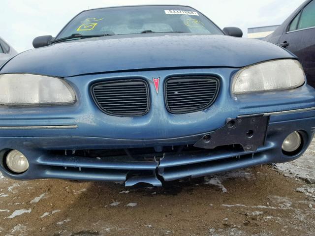 1G2NE12T6VM500415 - 1997 PONTIAC GRAND AM S BLUE photo 10