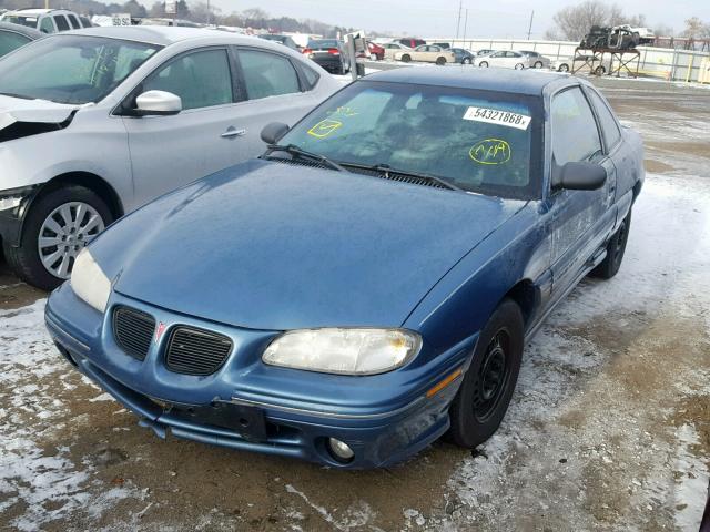 1G2NE12T6VM500415 - 1997 PONTIAC GRAND AM S BLUE photo 2