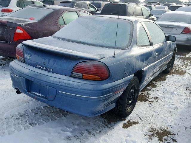 1G2NE12T6VM500415 - 1997 PONTIAC GRAND AM S BLUE photo 4