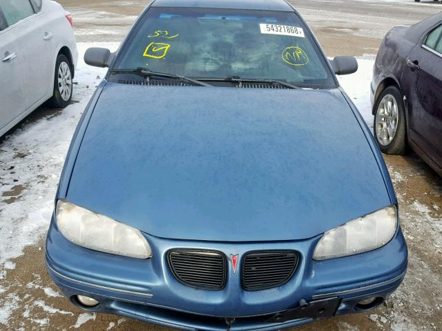 1G2NE12T6VM500415 - 1997 PONTIAC GRAND AM S BLUE photo 9