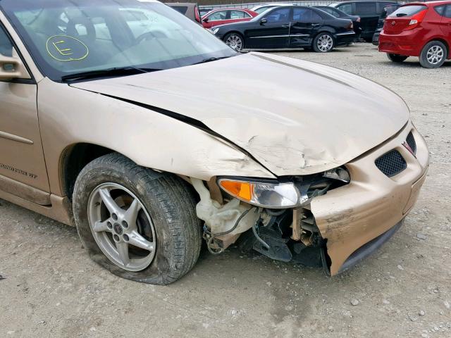 1G2WP52K72F173827 - 2002 PONTIAC GRAND PRIX GOLD photo 9
