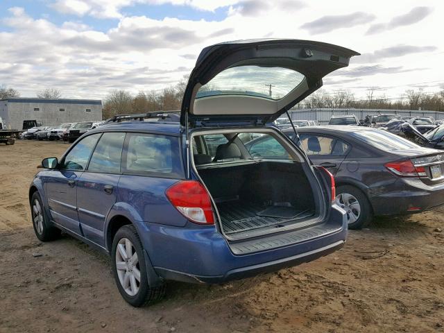 4S4BP61C987357305 - 2008 SUBARU OUTBACK 2. BLUE photo 3