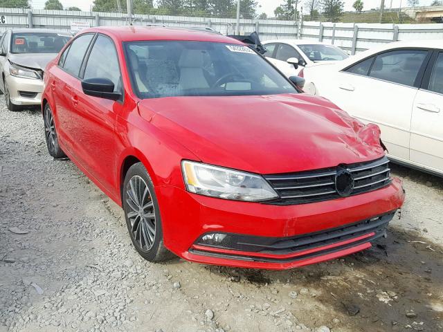 3VWD17AJ0GM286290 - 2016 VOLKSWAGEN JETTA SPOR RED photo 1