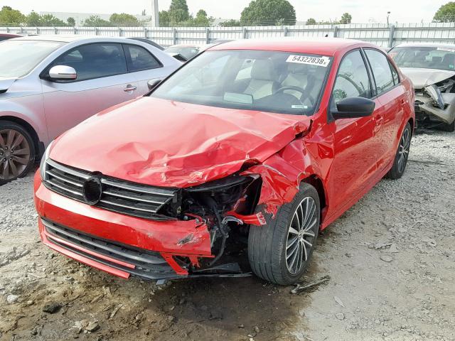 3VWD17AJ0GM286290 - 2016 VOLKSWAGEN JETTA SPOR RED photo 2