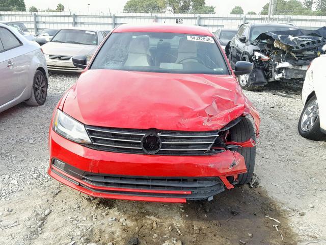 3VWD17AJ0GM286290 - 2016 VOLKSWAGEN JETTA SPOR RED photo 9