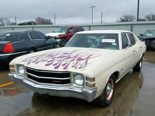 136691R177099 - 1971 CHEVROLET CHEVELLE WHITE photo 2