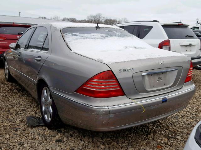 WDBNG84J55A435261 - 2005 MERCEDES-BENZ S 500 4MAT GRAY photo 3