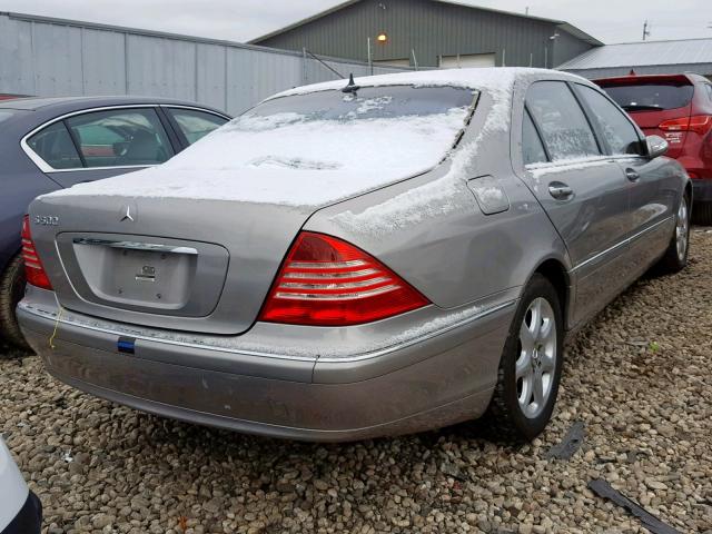 WDBNG84J55A435261 - 2005 MERCEDES-BENZ S 500 4MAT GRAY photo 4