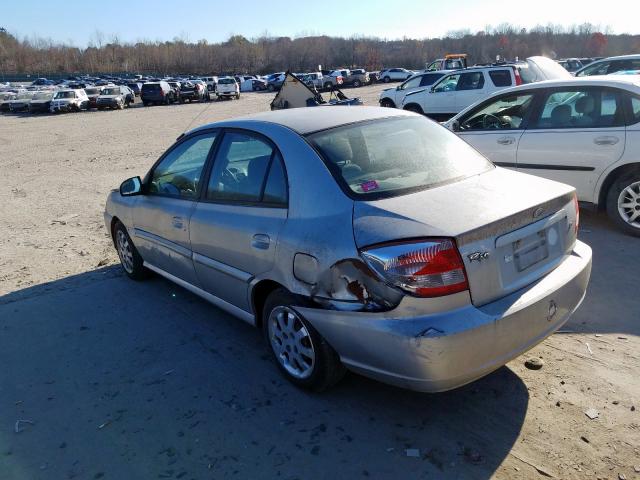 KNADC125X56399637 - 2005 KIA RIO SILVER photo 3