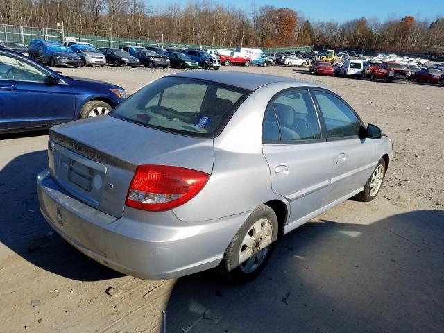 KNADC125X56399637 - 2005 KIA RIO SILVER photo 4