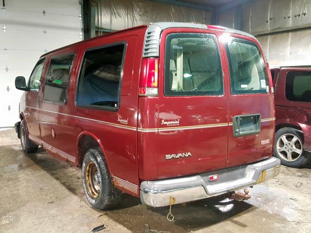 1GDFG15W9X1161696 - 1999 GMC SAVANA RV BURGUNDY photo 3