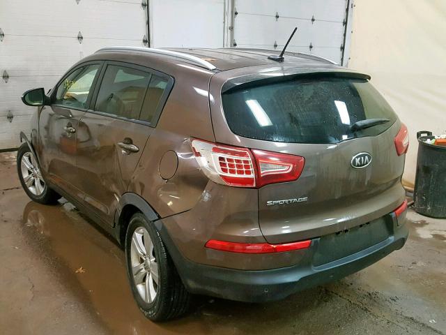 KNDPB3A20B7038817 - 2011 KIA SPORTAGE L BROWN photo 3