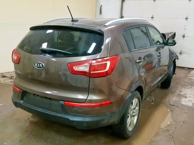 KNDPB3A20B7038817 - 2011 KIA SPORTAGE L BROWN photo 4