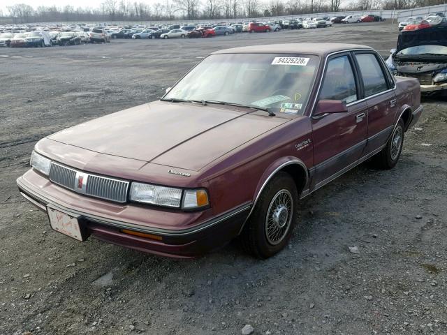 2G3AM54N4L2372830 - 1990 OLDSMOBILE CUTLASS CI MAROON photo 2