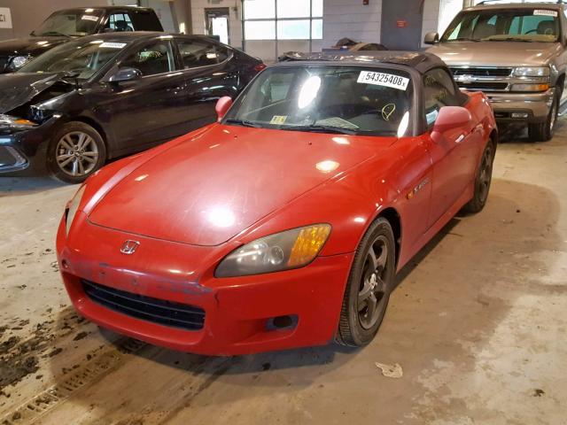 JHMAP11472T002013 - 2002 HONDA S2000 RED photo 2