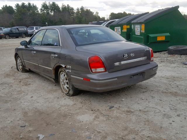 KMHFU45E52A215148 - 2002 HYUNDAI XG 350 GRAY photo 3