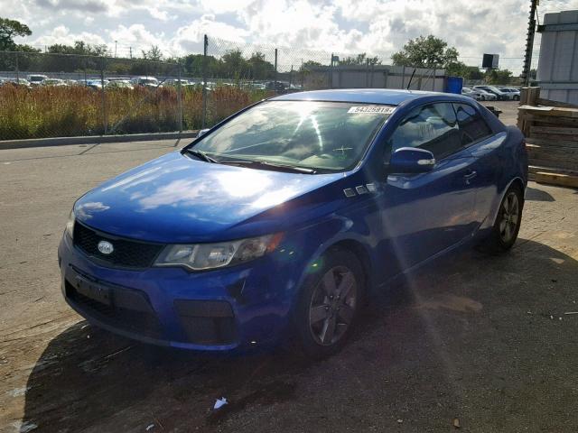 KNAFU6A27A5161173 - 2010 KIA FORTE EX BLUE photo 2