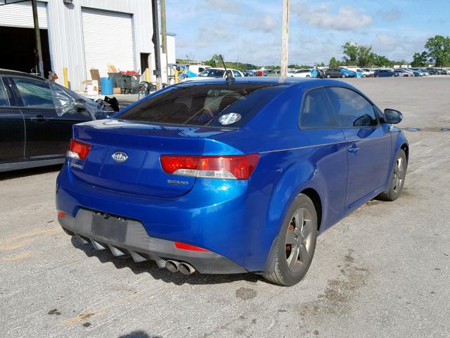 KNAFU6A27A5161173 - 2010 KIA FORTE EX BLUE photo 4