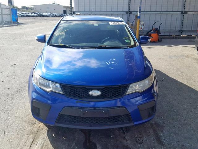 KNAFU6A27A5161173 - 2010 KIA FORTE EX BLUE photo 9