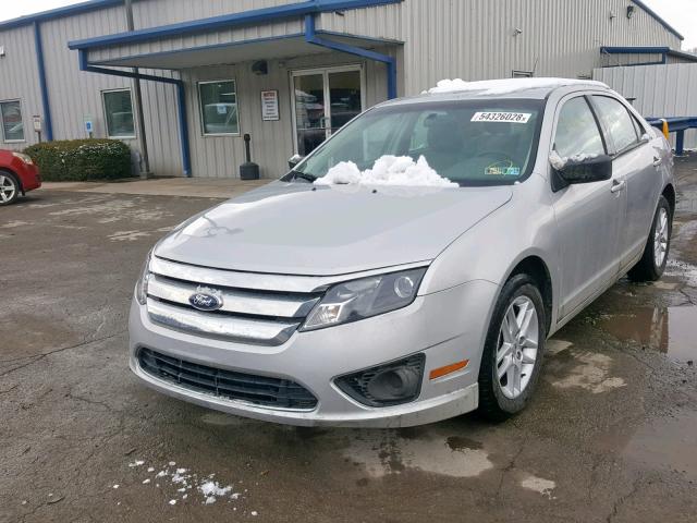 3FAHP0GA0CR194987 - 2012 FORD FUSION S GRAY photo 2