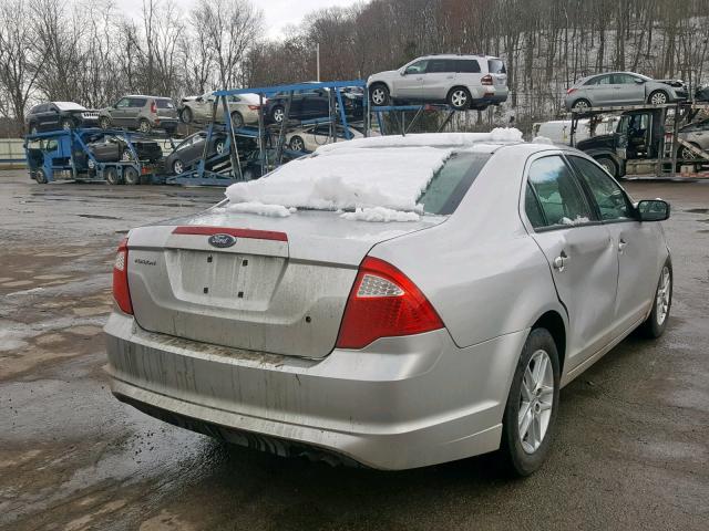 3FAHP0GA0CR194987 - 2012 FORD FUSION S GRAY photo 4