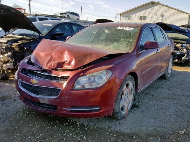 1G1ZJ57739F107289 - 2009 CHEVROLET MALIBU 2LT RED photo 2