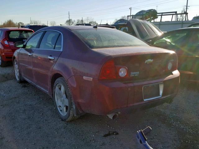 1G1ZJ57739F107289 - 2009 CHEVROLET MALIBU 2LT RED photo 3