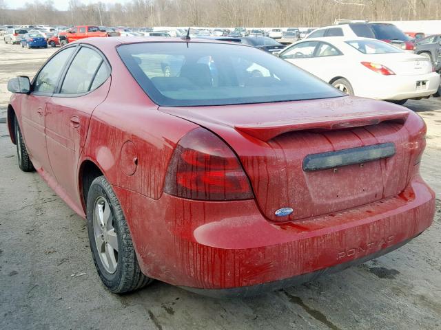2G2WP552271103808 - 2007 PONTIAC GRAND PRIX RED photo 3
