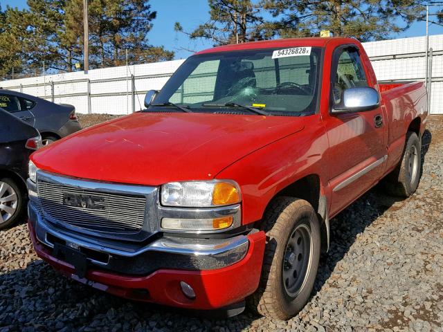 1GTEK14T55Z221221 - 2005 GMC NEW SIERRA RED photo 2