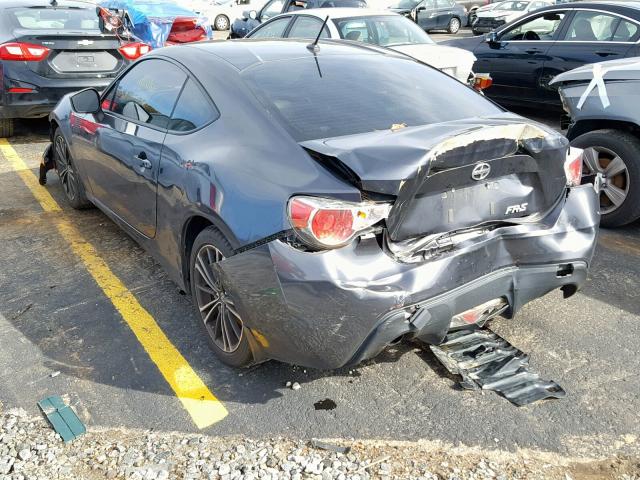 JF1ZNAA1XD1716027 - 2013 TOYOTA SCION FR-S GRAY photo 3