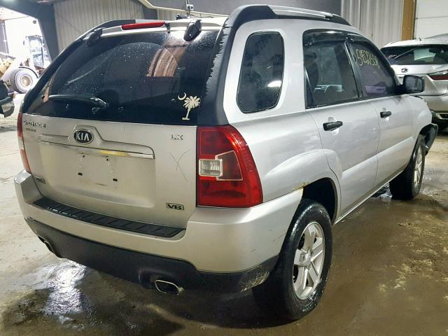 KNDJE723097560434 - 2009 KIA SPORTAGE GRAY photo 4