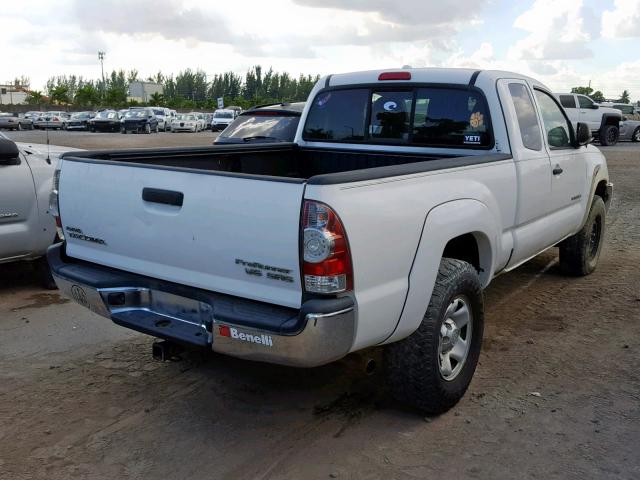 5TETU4GN8AZ704362 - 2010 TOYOTA TACOMA PRE WHITE photo 4