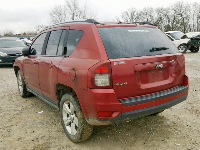 1C4NJDBB4ED506035 - 2014 JEEP COMPASS SP წითელი ფოტო 3