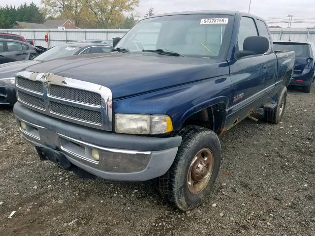 1B7KF23611J201727 - 2001 DODGE RAM 2500 BLUE photo 2