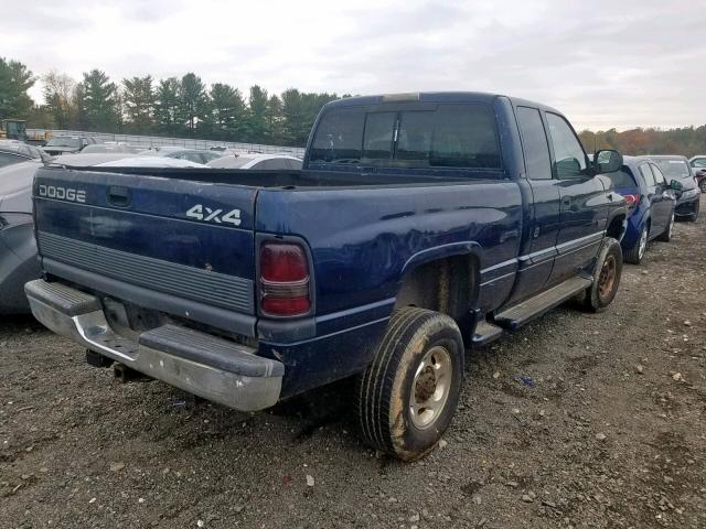 1B7KF23611J201727 - 2001 DODGE RAM 2500 BLUE photo 4