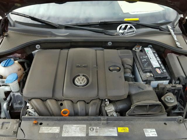 1VWAP7A31DC055608 - 2013 VOLKSWAGEN PASSAT S BURGUNDY photo 7