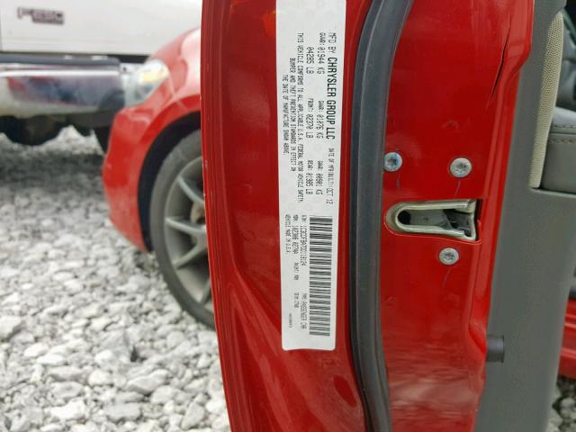 1C3CDFBA7DD118124 - 2013 DODGE DART SXT RED photo 10