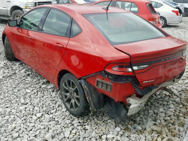 1C3CDFBA7DD118124 - 2013 DODGE DART SXT RED photo 3