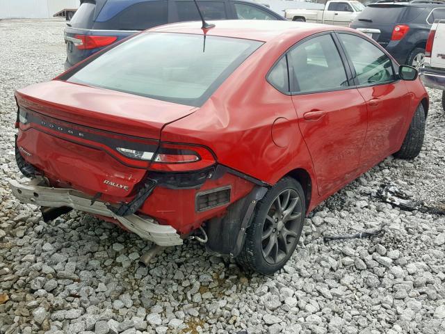 1C3CDFBA7DD118124 - 2013 DODGE DART SXT RED photo 4